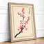 Moonlit Cherry Blossom Japandi - Framed Print-881770185-881770188