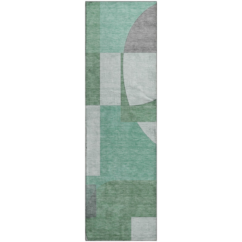 Premium Machine Washable Mehara AMF1692 Mid Century Rug, Runner 2'3" x 7'6"