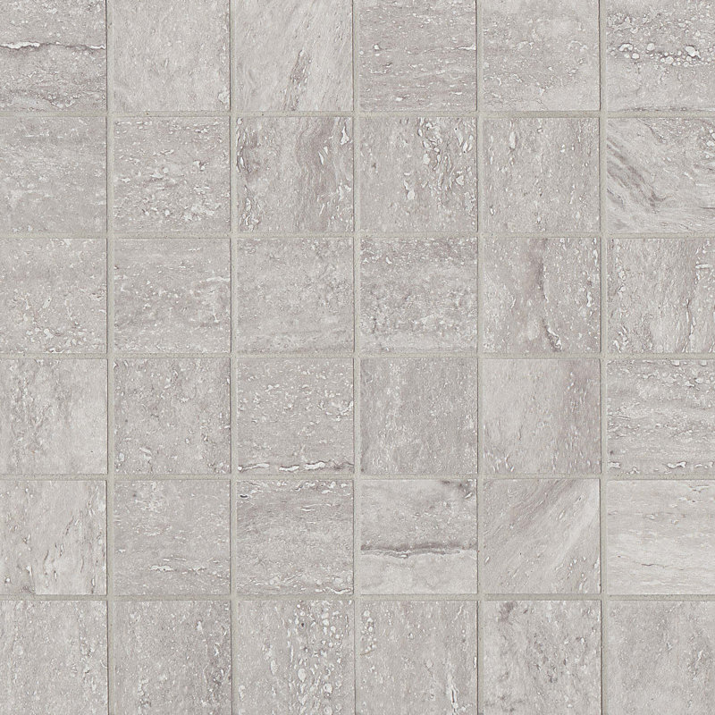Toscano 2 in. x 2 in. Grid Glazed Porcelain Tile, Grigio
