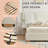 Modern Wide-Panel Upholstered Bed, Queen, White Velvet-324293340-324293341