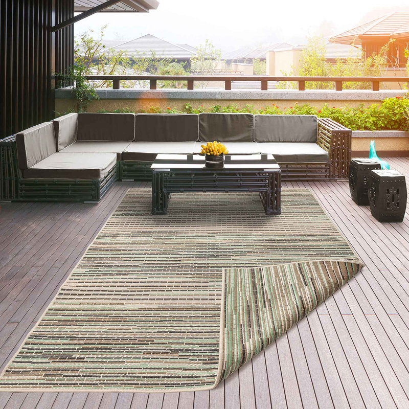 Stephane Oriental Indoor / Outdoor Rug, Rectangle 3' 11" x 5'6" 