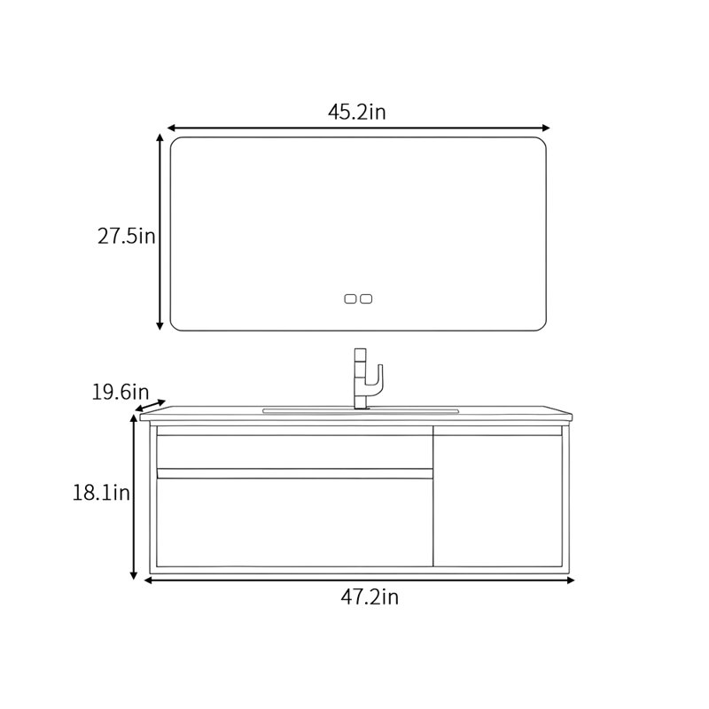Simple light luxury bathroom cabinet