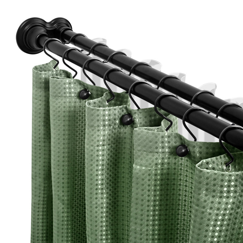 Utopia Alley Adjustable 72-Inch Double Shower Curtain Tension Rods - Rust-Proof Aluminum with Rubber End Cap, Easy Installation - Extendable, Ideal for Bathroom, Retractable, Wall-to-Wall - No Drilling