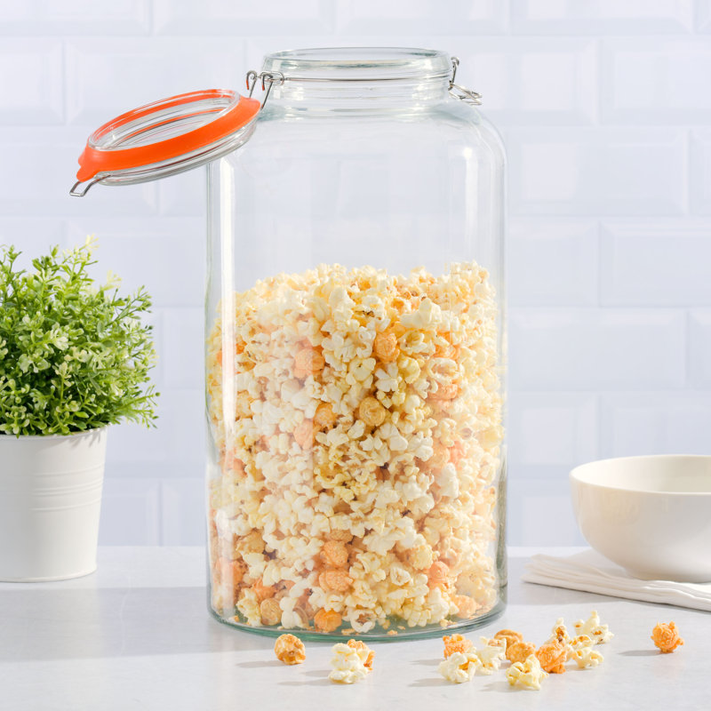 Pot de rangement en verre Alpha, H 19 po x l 11 po x P 11 po