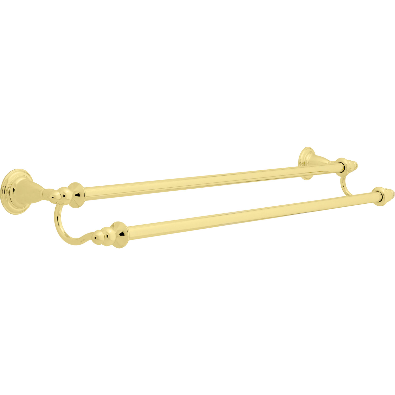 Victorian 24" Wall Mounted Towel Bar, Brilliance Polished Brass