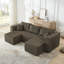 Canapé modulaire compact en velours côtelé compact avec un style minimaliste moderne-231426625-231426637