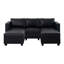 Canapé modulaire Shealene avec méridienne double - canapé en U réversible avec rangement-789335438