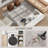 Area Rug, Machine Washable Rug, Non-Slip Traditional Floor Cover Foldable Carpet for Living Room, Bedroom, Dining Room, Light Mixed-Brown-1560174987