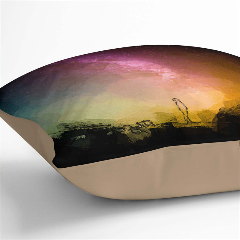 Looking up at the Stars Cushion with Filling, Stone, 55cm H x 55cm W x 20cm D