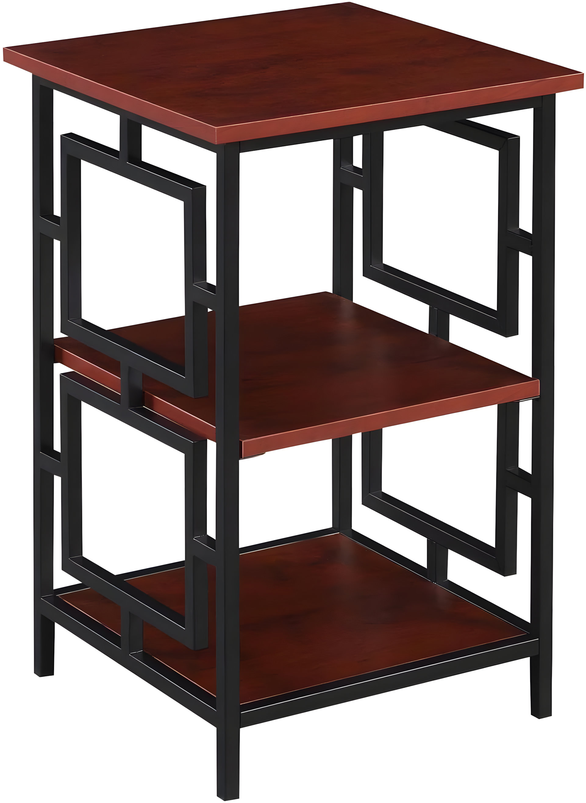 Hokku Designs Modern Metal Frame End Table With Multiple Shelves For ...