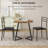 Modern 3-Piece Round Dining Table Set For Small Spaces, Compact Kitchen & Breakfast Nook Table Set
