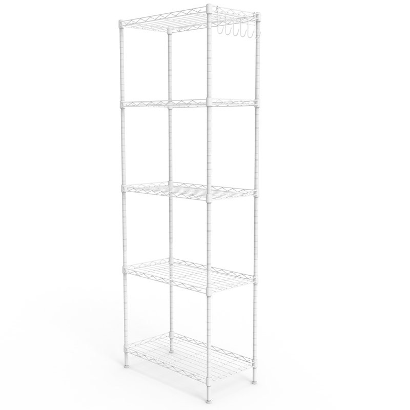 Support de rangement à 5 niveaux 59 po, Blanc