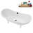 71" Streamline Clawfoot Tub,Tray,Drain and Clawfeet-101628947-102360902