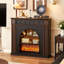 Foyer autoportant en bois massif Nut-Brown