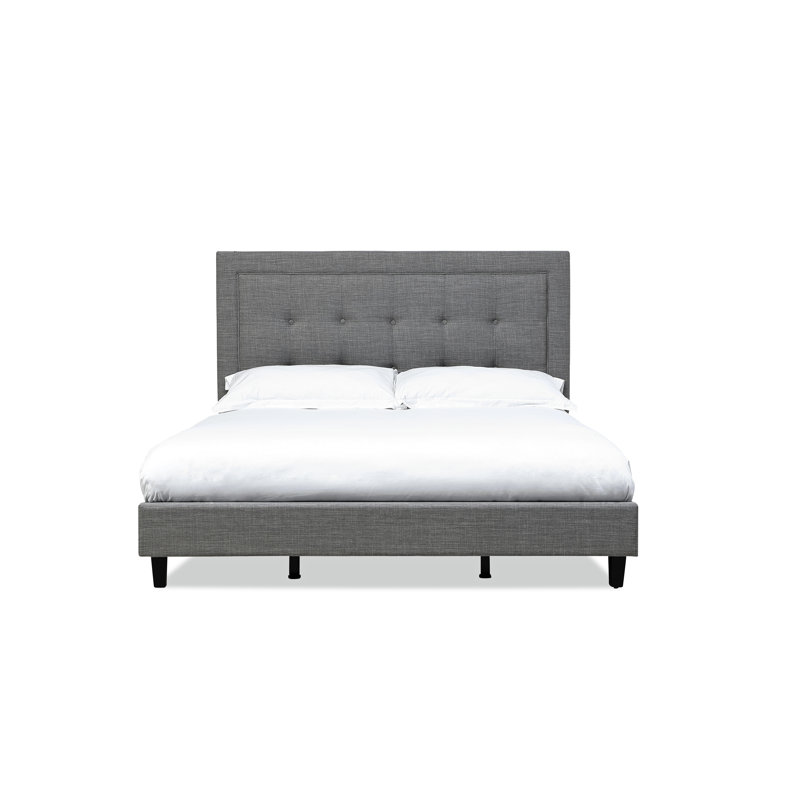 Lit tapissier standard Calmers, Simple, Ardoise