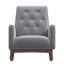 Chaise berçante en tissu et bois massif-678192587