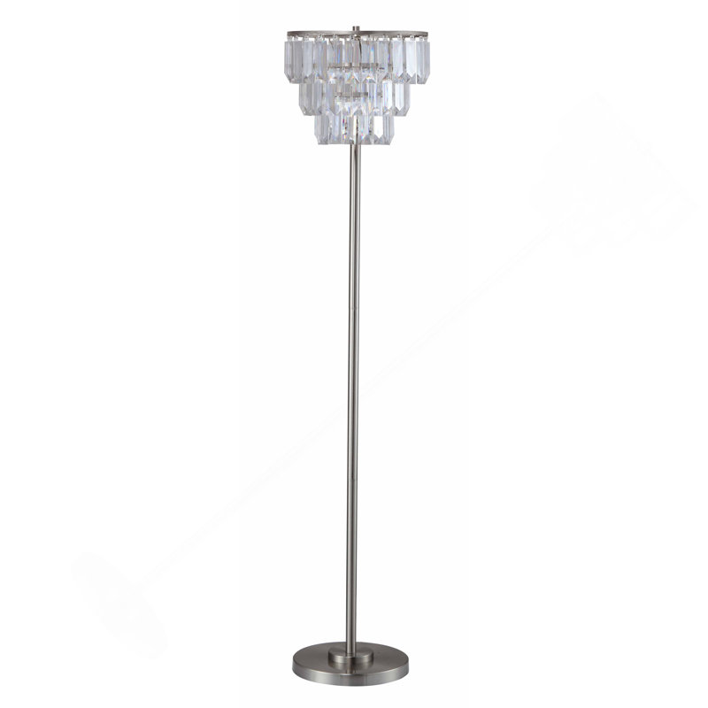 Lampe sur pied 60,5 "H, Brossé, Clair