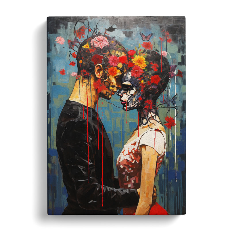 Lovers Contemporary Art - No Frame Print, 76cm H x 50cm W x 3cm D