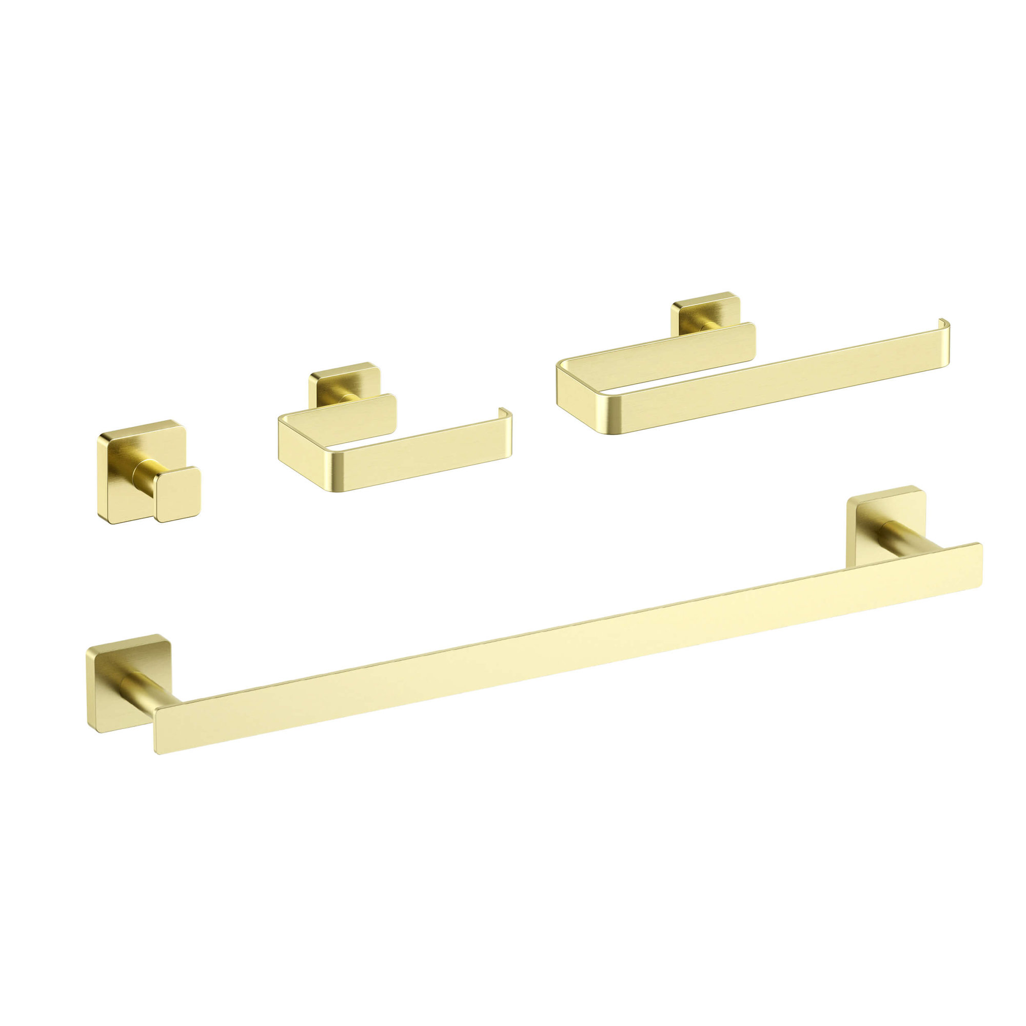 Blaze 4 - Piece Bathroom Hardware Set, Brushed Gold