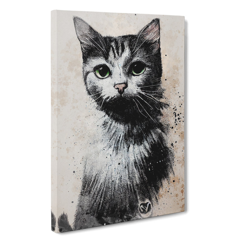 XC1022-1309X Cat Graffiti No.1 - Wrapped Canvas Print, 76cm H x 50cm W x 3cm D