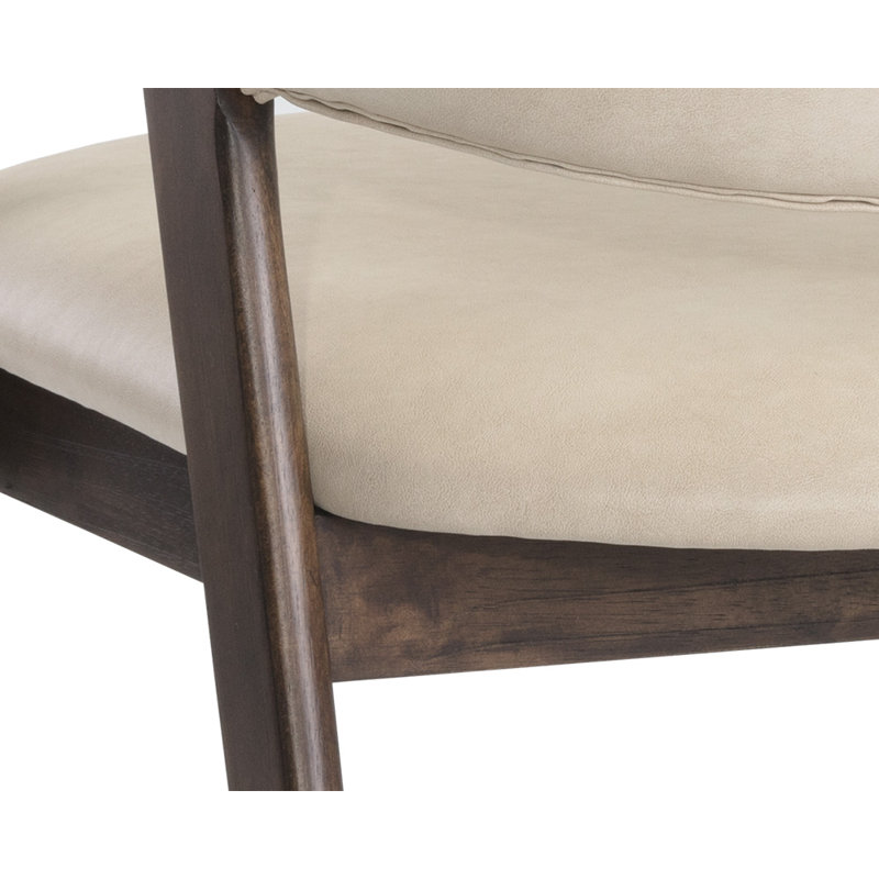 Bessinger Upholstered Dining Chair, Dark Gray Performance Basketweave, Brown