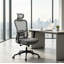 Chaises de bureau à dossier haut, chaises de bureau ergonomiques, tissu en maille respirant, capacité de charge élevée, équipées d'appuie-tête et d'accoudoirs réglables, dossier inclinable (noir, gris, kaki, rose)-1928749665-1938829311