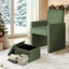 Fauteuil demi-tonneau rembourré avec repose-pieds-106359935