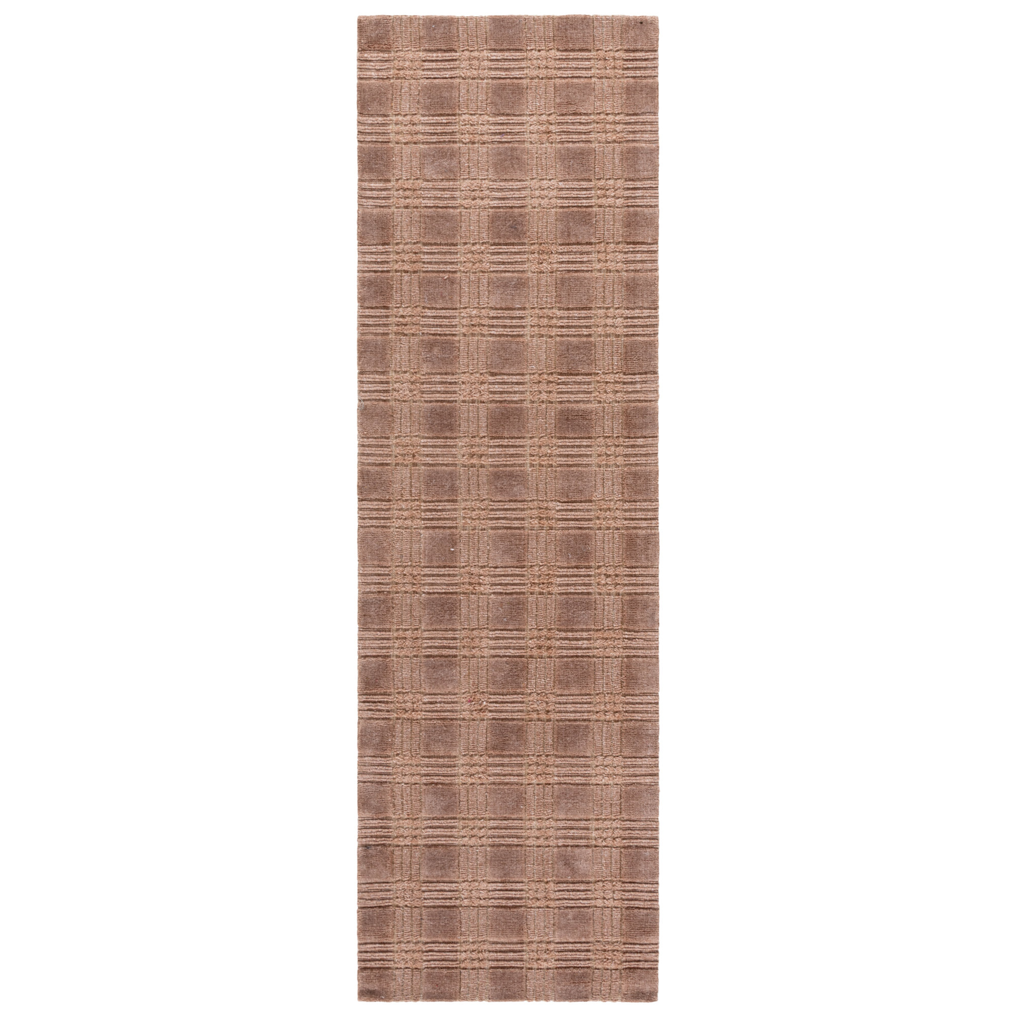Plaid Hand-Loomed Performance Area Rug, Runner 2'3" x 8'