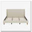 Lit plateforme tapissier avec tête de lit à oreilles, pieds en bois, aucun sommier requis-876356069-876356064