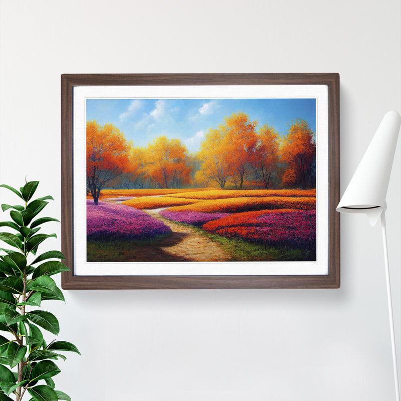 A Popular Spring Forest - Single Picture Frame Print, 46cm H x 64cm W x 2cm D, Walnut Framed