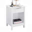 Table de chevet avec tiroir, table de bout à 3 niveaux avec tiroir de rangement et tablette, table de chevet moderne pour chambre à coucher, salon-689766551
