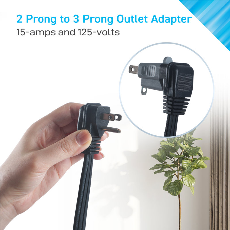 CBOL Series Coby CB-5501 3 2 Prong 4 Pack Outlet Adapter, Grey