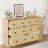 6 Drawer Wooden Dresser – 47 Inch Wide Mid-Century Modern Chest with Deep Drawers & Metal Knobs for Bedroom, Living Room, Entryway, Hallway (Natural)