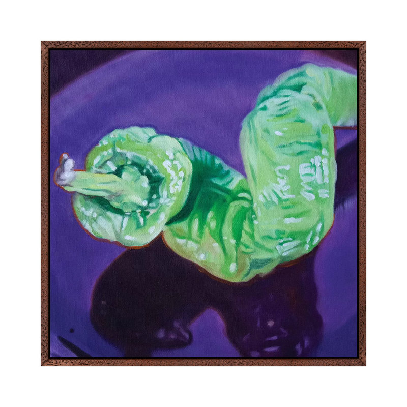 Curly Pepper by Andrea Alvin - Print on Canvas, Classic Brown Wood Framed, 66.04 cm H x 66.04 cm W