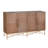 4-Door Wood Cabinet - Dark Natural