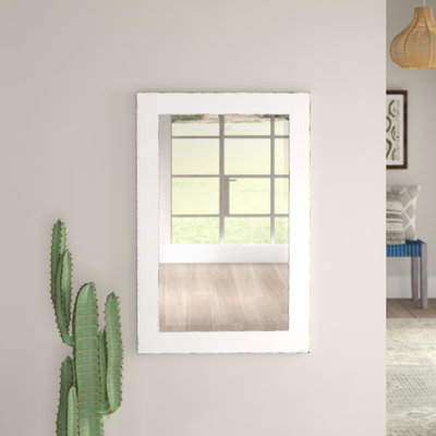 Tiege Rectangular Wood Farmhouse Wall Mirror