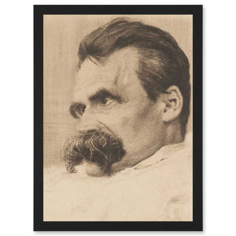 Olde Portrait Philosopher Friedrich Nietzsche Drawing by Value Does Not Apply - Single Picture Frame Print