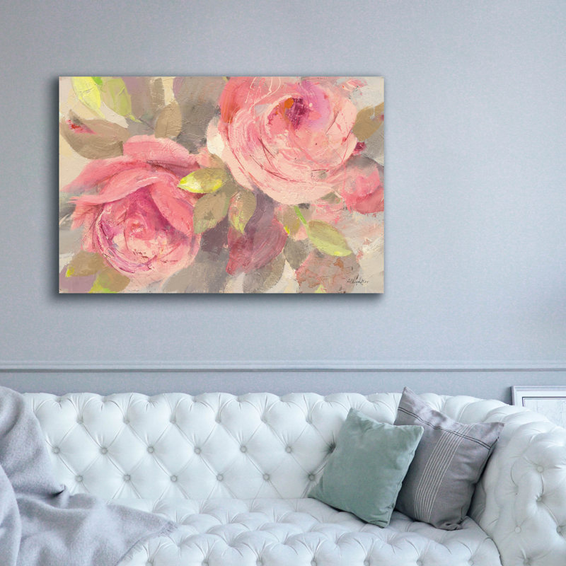 «Epic Graffiti» «June Roses 2» par Albena Hristova, art mural sur toile, H 26 po x l 40 po