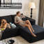 Boneless 107.5" Cloud Modular Sectional Sofa with 1 Ottoman,Modern Minimalist Upholstered Couches, Comfort U Shaped Sofa for Living Room,Deep Seat Corner Couch,No Assembly Required-1512732029