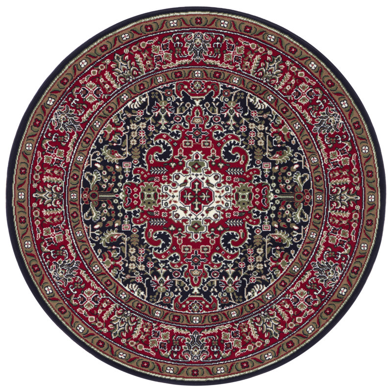 Skazar Isfahan Navy Rug, Round 160cm