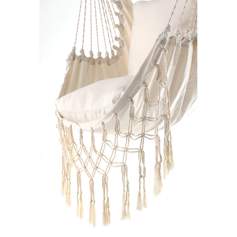 Chaise hamac Macrame, Blanc cassé