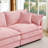 Modular Sectional Sofa, 102 Inch L Shaped Couch Set For Living Room, 3-Seater Comfy Cloud Couches With Movable Ottoman, DIY Combination, Chenille-2043825864