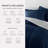 7-Piece Reversible Bedding Bundle - Solid Comforter and Patterned Sheet Set-99311805-99311810