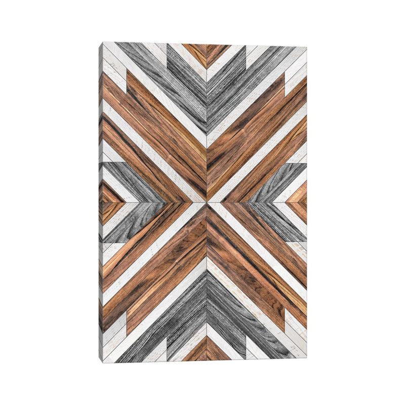 Motif tribal urbain n ° 4 - bois, H 18 po x l 12 po x P 1,5 po