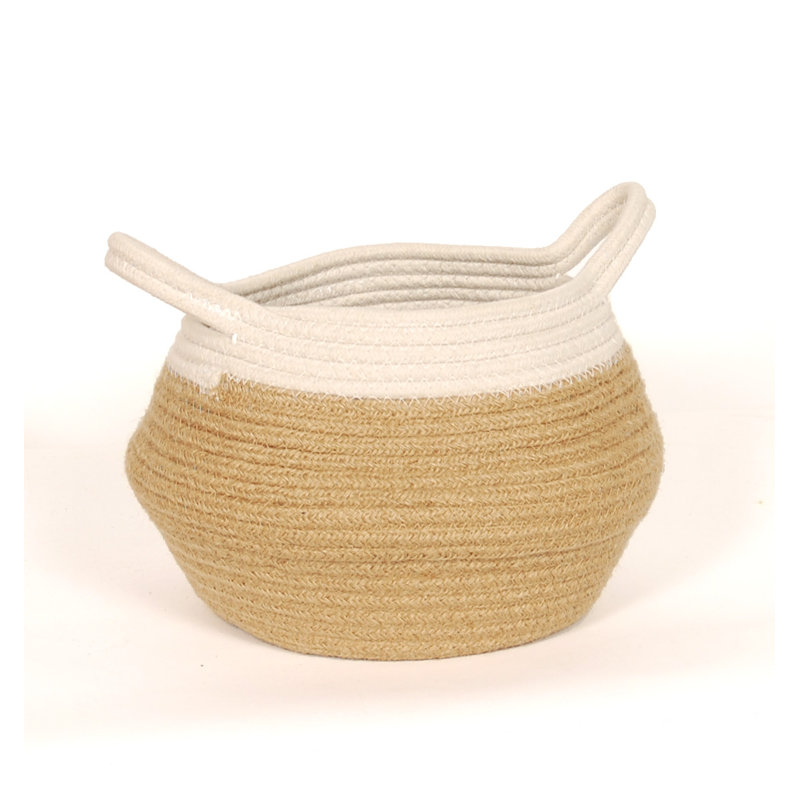 Panier en jute debout, H 7 po x l 11 po x P 11 po
