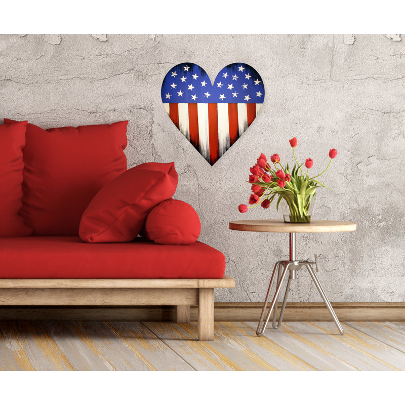Décoration murale drapeau horizontal cardiaque