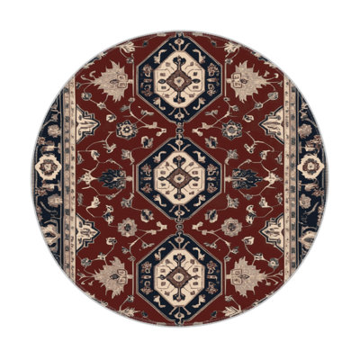 Persian Black Indoor and Outdoor Area Rug