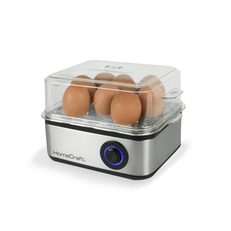 Stainless Steel 8-Egg Cooker with Buzzer