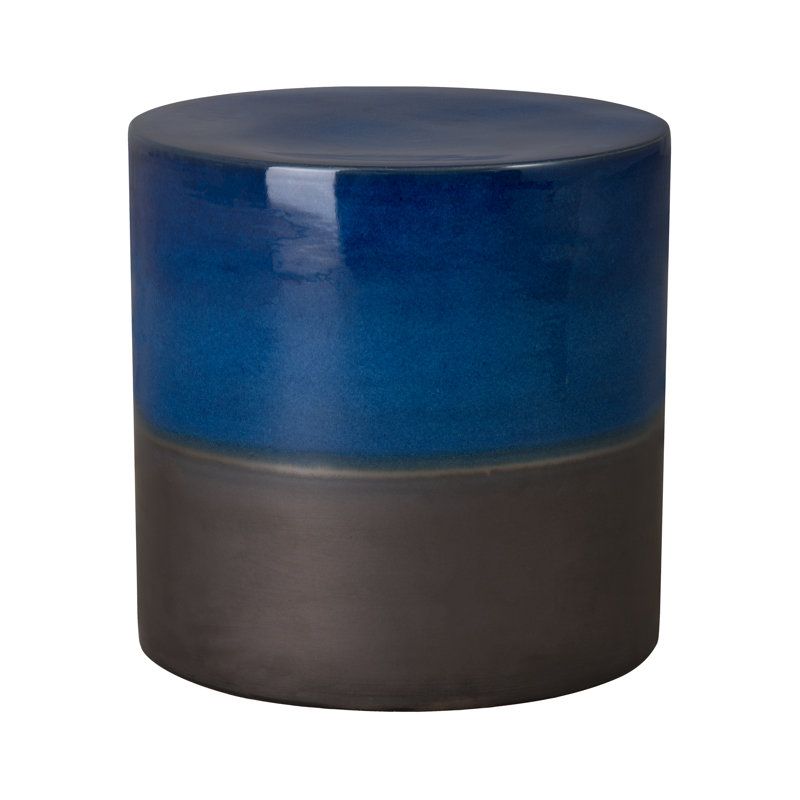 Moyrin Ceramic Accent Stool, Blue