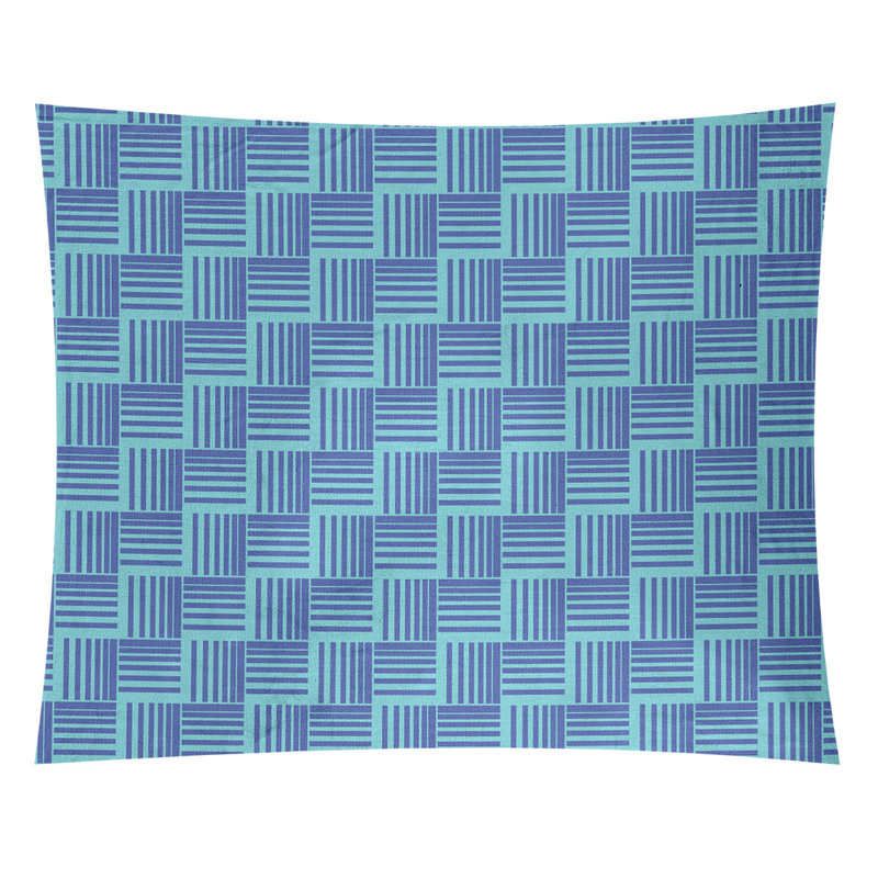 Tapisserie, Bleu sarcelle/bleu, H 88 po x l 104 po